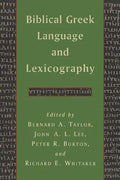 Biblical Greek Language and Lexicography - Paperback