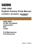 Suzuki Carry & Every 1990-1998 English Factory Parts Catalogue - Paperback