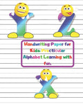 Handwriting Paper for Kids: Practicular Alphabet Learning with fun.: Cursive Writing Book Paper:3-Line and Checkered Writing Sheets for Kids(8x10, - Paperback