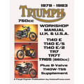 TRIUMPH 750cc TWINS 1979-1983 WORKSHOP MANUAL: ALL UK, GENERAL EXPORT & USA MODELS INCLUDING THE 650cc TR65 - Paperback