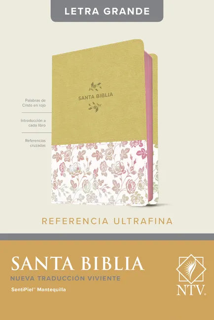 Santa Biblia Ntv, Edición de Referencia Ultrafina, Letra Grande (Sentipiel, Mantequilla, Índice, Letra Roja) - Imitation Leather