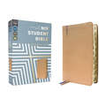 Niv, Student Bible, Personal Size, Leathersoft, Tan, Thumb Indexed, Comfort Print - Imitation Leather