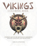 Vikings Coloring Book: A Nordic Adventure. Mythology, Berserkers, Weapons, Longships, and Runestones. - Paperback