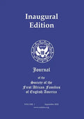 Journal of the Society of the First African Families of English America - Paperback
