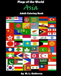 Flags of the World Series (Asia), adult coloring book - Paperback