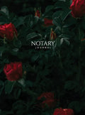 Notary Journal: Hardbound Public Record Book for Women, Logbook for Notarial Acts, 390 Entries, 8.5" x 11", Red Roses Cover - Hardcover
