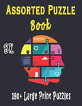 BK Assorted Puzzle Book: Puzzle Activity Book for Adults, 180+ Large Print Mixed Puzzles - Word search, Sudoku, Cryptograms, Word Scramble - Paperback