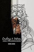 Adult Coloring Book Cowboys & Indians 6x9: 40 Detailed Coloring Pages Theme Of Cowboy & Indians - Paperback