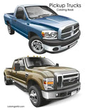 Pickup Trucks Coloring Book - Paperback
