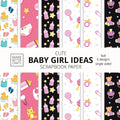 Cute Baby Girl Ideas Scrapbook Paper 8x8 Designer Baby Shower Scrapbook Paper Ideas for Decorative Art, DIY Projects, Homemade Crafts, Cool Nursery De - Paperback