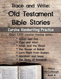 Trace and Write: Old Testament Bible Stories: Cursive Handwriting Practice Workbook - Paperback