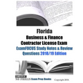 Florida Business & Finance Contractor License Exam ExamFOCUS Study Notes & Review Questions - Paperback