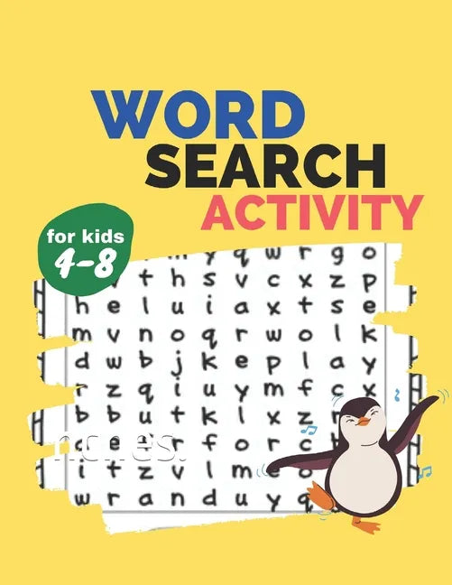 Word search activity for kids 4-8: activity work book game for kids age 4-8, easy large print word search puzzles contains animals word search, sports - Paperback