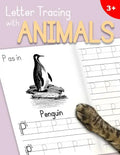 Letter Tracing With Animals: Learn the Alphabet - Handwriting Practice Workbook for Children in Preschool and Kindergarten - Lilac-Peach Cover - Paperback