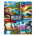 Wildlife coloring book: Amazing Wild Animals Grayscale.colouring For Adult - Paperback