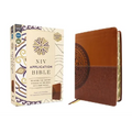 NIV Application Bible, Leathersoft, Brown, Red Letter, Thumb Indexed, Comfort Print: Bringing the Ancient Message of the Bible Into Your World - Imitation Leather