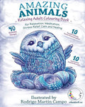 RELAXING Adult Colouring Book: Amazing Animals - For Relaxation, Meditation, Stress Relief, Calm And Healing - Paperback