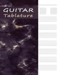 Guitar Tab Manuscript Book: Tablature Paper for Guitar Music & Songs - Purple Marble - Paperback
