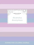 Adult Coloring Journal: Alcoholics Anonymous (Mandala Illustrations, Pastel Stripes) - Paperback