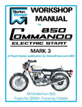 Norton Workshop Manual for 850 Commando Electric Start Mark 3 from 1975 Onwards (Part Number 00-4224) - Paperback