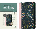 NLT Large Print Thinline Reference Zipper Bible, Filament Enabled (Leatherlike, Meadow Navy & Pink, Indexed, Red Letter) - Imitation Leather