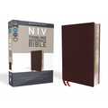 NIV, Thinline Reference Bible, Bonded Leather, Burgundy, Red Letter Edition, Comfort Print - Bonded Leather