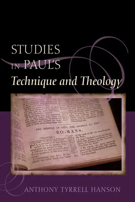 Studies in Paul's Technique and Theology - Paperback