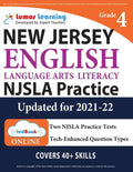 New Jersey Student Learning Assessments (NJSLA) Test Practice: Grade 4 English Language Arts Literacy (ELA) Practice Workbook and Full-length Online A - Paperback