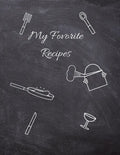 Favorite Recipes, Recipe Book to Write in, 115 Pages, (8.5"x11") - Paperback