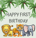First birthday guest book (Hardcover): Birthday guest book, first birthday book, party and birthday celebrations decor, memory book, 1st birthday, hap - Hardcover