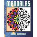 Color By Number Mandalas for Adults Coloring Book: Easy Simple Bold Large Print Patterns for Stress Relief and Relaxation - Paperback