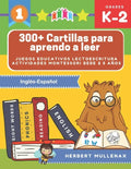 300+ Cartillas para aprendo a leer - Juegos educativos lectoescritura actividades montessori bebe 2 5 años: Lecturas CORTAS y RÁPIDAS para niños de Pr - Paperback