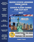 Quick Civics Lessons from USCIS and Civics Flash Cards for Cut-Out - Paperback