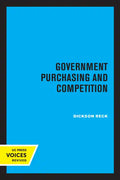 Government Purchasing and Competition - Paperback