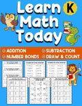 Learn Math Today: Addition and Subtraction Workbook for Kindergarten First Grade - Number Bonds Workbook - Ages 5-7 - Paperback
