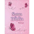 Biblia Rvr 1960 Compacta Símil Piel Juvenil Mariposa Rosada (Bible Rvr 1960 Compact Size Leatherlike Youth Pink Butterfly (Spanish Edition) - Leather