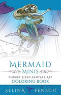 Mermaid Minis - Pocket Sized Fantasy Art Coloring Book - Paperback