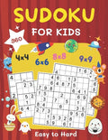 360 Sudoku for Kids Easy to Hard: 4x4, 6x6, 8x8 & 9x9 Sudoku Puzzles Book for Kids Ages 6-8 & 8-12 with Solution Large Print - Paperback
