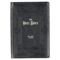 KJV Holy Bible, Giant Print Full-Size Faux Leather Red Letter Edition - Thumb Index & Ribbon Marker, King James Version, Midnight Blue - Leather