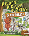 Hidden Picture Puzzles in the Forest: 50 Seek-And-Find Puzzles to Solve and Color - Paperback