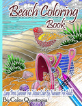 Beach Coloring Book- Large Print Summer Fun Mosaic Color By Numbers For Adults: Ocean Art For Stress Relief and Relaxation - Paperback
