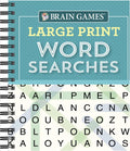 Brain Games - Large Print Word Searches (Teal) - Spiral