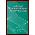 Handbook of Measurement Issues in Family Research - Hardcover