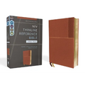 Niv, Thinline Reference Bible (Deep Study at a Portable Size), Large Print, Leathersoft, Brown, Red Letter, Comfort Print - Imitation Leather