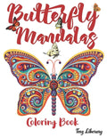Butterfly Mandalas: Butterflies mandala Coloring Book For Adults - A4 Format - 50 Beautiful Butterfly Designs For Stress Relief. - Paperback