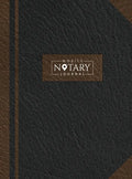 Mobile Notary Journal: Hardbound Record Book Logbook for Notarial Acts, 390 Entries, 8.5" x 11", Black and Brown Cover - Hardcover