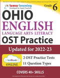 Ohio State Test Prep: Grade 6 English Language Arts Literacy (ELA) Practice Workbook and Full-length Online Assessments: OST Study Guide - Paperback