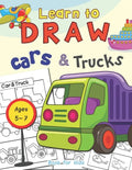 Cars & Trucks Learn To Draw Book For Kids Ages 5-7 - Paperback
