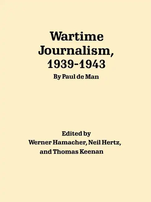 Wartime Journalism, 1939-43 - Paperback