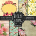 Vintage Floral Scrapbook Paper Pad 8x8 Scrapbooking Kit for Papercrafts, Cardmaking, DIY Crafts, Flower Background, Vintage Design - Paperback